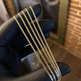 Cadena Escalera 1.85gr / 45cm Oro Amarillo +3