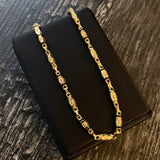 Tobillera Rustica CT 5.85gr / 22.5cm Cauchos Negros Oro Amarillo*