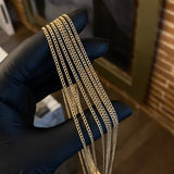 Cadena Cubana 2.1gr / 45cm Oro Amarillo +1*