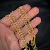 Cadena Militar 2.7gr/60cm Diamantada Oro Amarillo +3*
