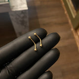 Piercing Ombligo 9mm Bolas 3mm Oro Amarillo (Joya)