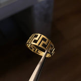 Anillo Tribal 2.1gr T6 3/4 Liso Oro Amarillo Italy +4