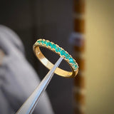 Anillo Churumbela Esmeralda 2.6gr-T6 3/4 28pts Oro Amarillo (Joya)*