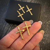 Dije Cruz 0.65gr/3cm Plana Oro Amarillo Nac.Esp.*