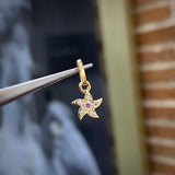 Dije Estrella de Mar 0.45gr/1.5cm Tiny Circones Blancos Rojo Oro Amarillo*