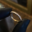 Anillo Churumbela 1.7gr T6 Circones Blancos Oro Amarillo