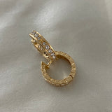 Candongas Bv 4.3gr/1.5cm Circones Blancos Oro Amarillo