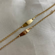 Pulso Aro Seguido Doble 1.15gr/13cm Placa Bebe Oro Amarillo