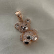 Dije Oso 4.4gr Circones Blancos Oro Rosa