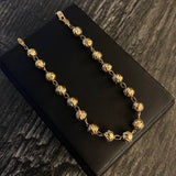 Pulso Militar 5.75gr / 17.5cm Bola 6mm Diamantada Oro Amarillo