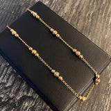 Tobillera Militar 3x3 3.8gr/26cm Bola 3mm Lisa 4mm Diamantado Oro Amarillo