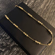 Tobillera Militar 3x3 3.25gr/22cm Bola 3mm Diamantado Oro Amarillo