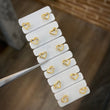 Topos Corazon 0.6gr Circon Blanco Oro Amarillo*