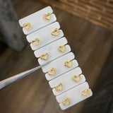 Topos Corazon 0.6gr Circon Blanco Oro Amarillo*