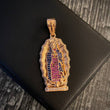 Dije Virgen de Guadalupe 9.75gr/4.8cm Circones Blancos Azules Fucsias Oro Rosa