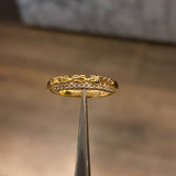 Anillo "Dios Es Amor" 1.8gr T8 1/4 Circones Blancos Oro Amarillo*