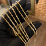 Cadena Lazo 3.5gr / 50cm / 2.1mm Oro Amarillo +3