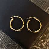 Candongas 1.3gr / 2.4cm Melcocha Punteadas Oro Amarillo Pau