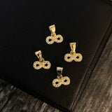 Dije Infinito 0.45gr/1cm Circones Blancos Amarillo