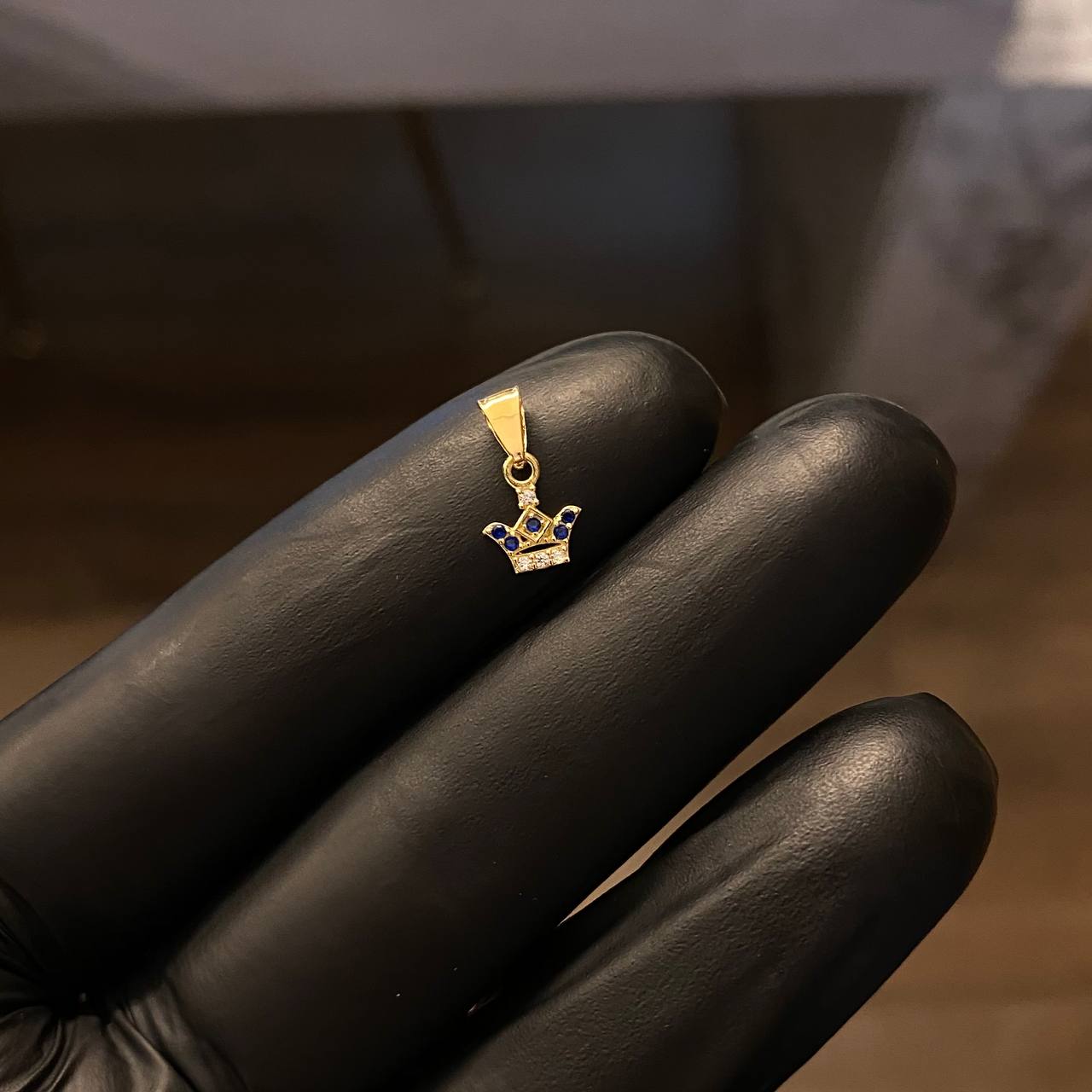Cruz de dos Puntas y Rombo 0.3g/1cm Circones Azules