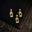 Dije Marco Oso TS 0.55gr/1.6cm Circones Blancos Oro Amarillo*