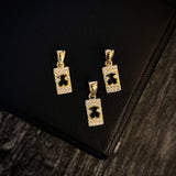 Dije Marco Oso TS 0.55gr/1.6cm Circones Blancos Oro Amarillo*
