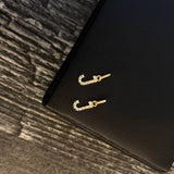 Dije Letra J 0.25gr/1.5cm Circones Blancos Oro Amarillo