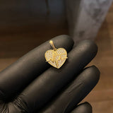 Dije Corazón 2.8gr/2cm Signos Vitales Circones Blancos Oro Amarillo