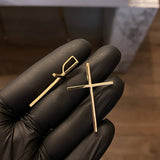 Dije Cruz 2.15gr/4.5cm Liso Oro Amarillo#