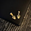 Dije Corona Rx 0.45gr/1.4cm Circones Blancos Oro Amarillo*
