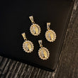 Dije Virgen de Guadalupe 0.6gr/2cm Circones Blancos Oro Amarillo