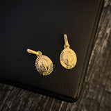 Dije Divino Niño 0.7gr/1.7cm Diamantado Oro Amarillo