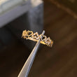 Anillo Corazones 2.25gr-T8 1/4 Circones Blancos Oro Amarillo