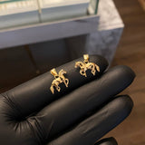Dije Caballo 0.9gr/1.5cm Liso Oro Amarillo