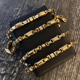 Cadena Rustica 32.7gr/60cm Cilindros Escamado Oro Amarillo