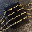 Cadena Rustica 20.1gr/60cm Cilindro con Cauchos Negros Oro Amarillo