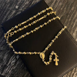 Rosario Virgen Milagrosa 8.4gr/45cm 3-4m Bola Lisa Oro Amarillo