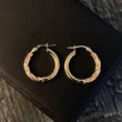 Candongas 2.5gr/1.9cm Media Trenza Lisa Tres Oros Lady