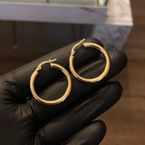 Candongas Tubular 2.75gr / 2.6cm Lisa Oro Amarillo Jass