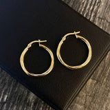 Candongas Rayada 1.8gr/2.2cm Entorchada Oro Amarillo Kris
