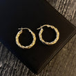 Candongas Rayadas 2.25gr/2cm Entorchadas Oro Amarillo Mafe