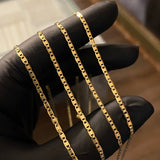 Cadena Plana 3.45gr / 45cm / 2mm Oro Amarillo +3