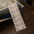 Topos Circon 0.6gr 3mm Circon Redondo Blanco 4 Garras Oro Amarillo*