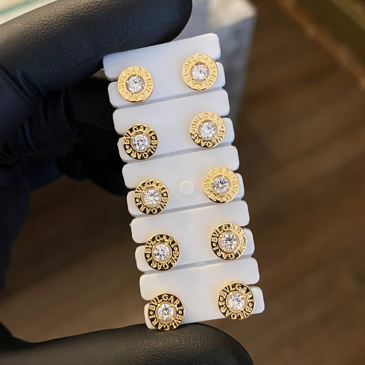 Topos Halo Rustico 1.25gr Circón Blanco Oro Amarillo