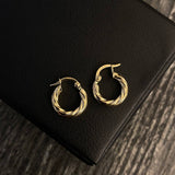 Candongas 1.15gr / 1.3cm Espiral Oro Amarillo Emmi