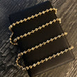 Cadena Militar 18.7gr / 60cm / 3mm Bola Diamantada Oro Amarillo