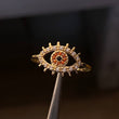 Anillo Ojo Mistico 1.75gr-T7 Circones Blancos Anaranjados Oro Amarillo