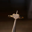 Anillo Corazon 1.4gr-T7 Circones Blancos Oro Amarillo