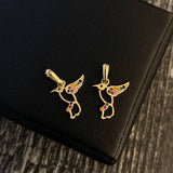 Dije Colibri 0.95gr / 2cm Circones Colores Oro Amarillo