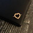 Herraje Corazon Silueta 0.95gr/1.8cm Liso Oro Rosa